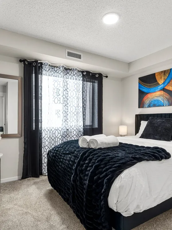 Prepared bedroom ready for a comfortable move-in