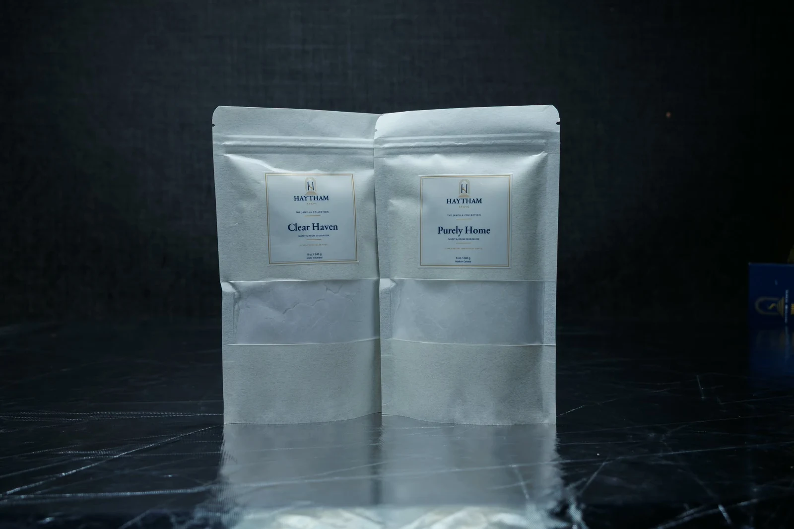 Clear Haven and Purely Home Jamilla carpet and room deodorizer pouches